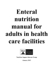 Enteral Feeding Manual for Adults in Health Care Facilities