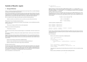 Societies of Reactive Agents