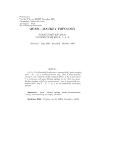 quasi - mackey topology - Revistas académicas, Universidad