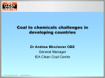 Coal to chemicals challenges in developing countries