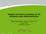 Effects on the macro economy of more or less effective Land