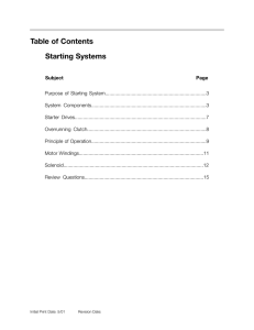 Starting systems