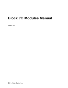 Block I/O Modules Manual
