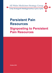 Persistent Pain Resources - Signposting to Persistent Pain Resources