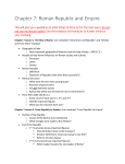 Chapter 7 Lesson 2- From Republic to Empire: Use notesheet