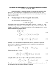 Lagrangian and Hamiltonian forms of the Electromagnetic Interaction