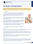 Vaccination and lung disease