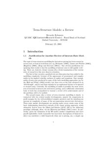 Term-Structure Models: a Review - IME-USP