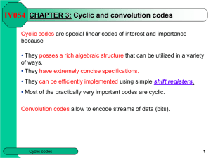 CHAPTER 3: Cyclic Codes