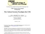 The Cultural Systems Paradigm (the CSP)