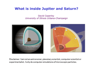 What is inside Jupiter and Saturn? - Physics Illinois