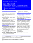 Care of the Patient with Primary Angle Closure Glaucoma (QRG-5)