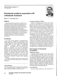 Periodontal problems associated with orthodontic treatment