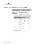 Windows Server 2012 Network Setup For TCP/IP