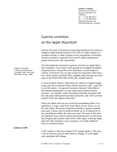 Gamma correction on the Apple Macintosh