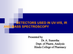 detectors used in uv-vis, ir and mass spectroscopy