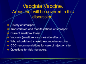 What is the Smallpox Vaccine - Northern Virginia EMS Council