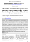 The effect of Lisinopril on blood glucose level given