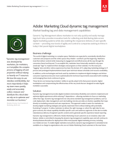 Adobe® Marketing Cloud dynamic tag management