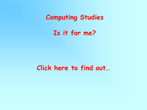 Why Computing?