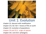 Unit 1: Evolution and viruses - Vet Trip