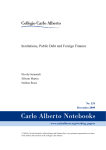 Institutions, Public Debt and Foreign Finance