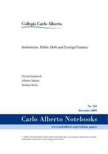 Institutions, Public Debt and Foreign Finance