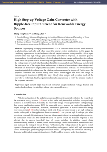 High Step-up Voltage Gain Converter with Ripple