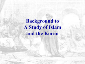 Background to A Study of Islam and the Koran