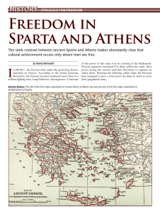 FREEdOM iN SPARtA ANd AthENS - morganhighhistoryacademy.org