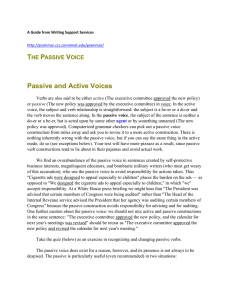 Passive and Active Voices