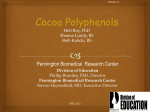 Cacao Polyphenols - Pennington Biomedical Research Center