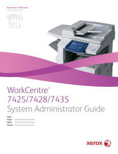 WorkCentre 7425/7428/7435 System Administrator Guide