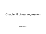 Chapter 8 Linear regression