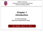 An operating system - Bilkent University Computer Engineering