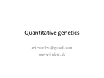 Quantitative genetics