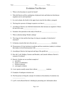 Evolution Review for Test