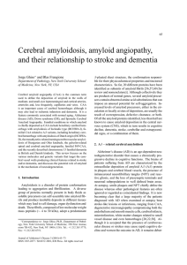 Cerebral amyloidosis, amyloid angiopathy, and their relationship to