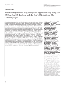 Pharmacovigilance of drug allergy and hypersensitivity using
