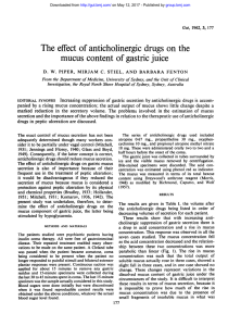 The effect of anticholinergic drugs on the