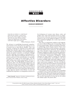 Affective Disorders - American College of Neuropsychopharmacology