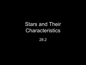 Stars and Their Characteristics