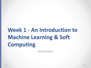 Soft Computing Week 1