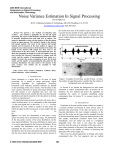T23. 2 Noise Variance Estimation In Signal Processing