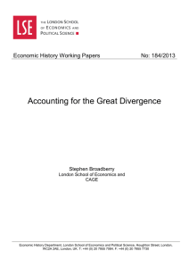 Accounting for the Great Divergence