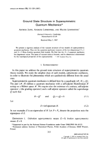 Ground State Structure in Supersymmetric Quantum Mechanics* Qv