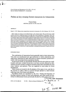 Palms as key swamp forest resources in Amazonia
