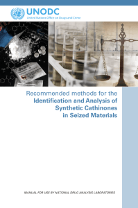 Identification and Analysis of Synthetic Cathinones in Seized Materials