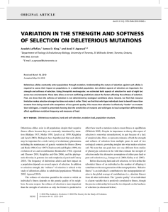 variation in the strength and softness of selection on