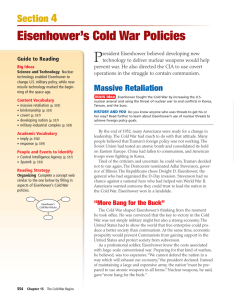 Eisenhower`s Cold War Policies